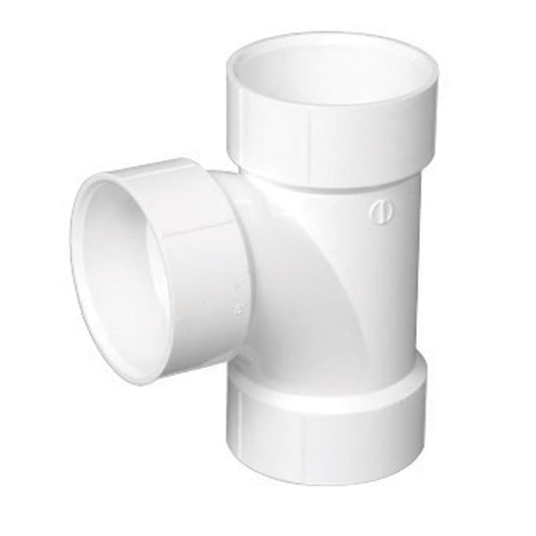 Charlotte Pipe And Foundry Charlotte Pipe Schedule 40 4 in. Hub X 4 in. D Hub PVC Sanitary Tee 1 pk PVC004001400 - main